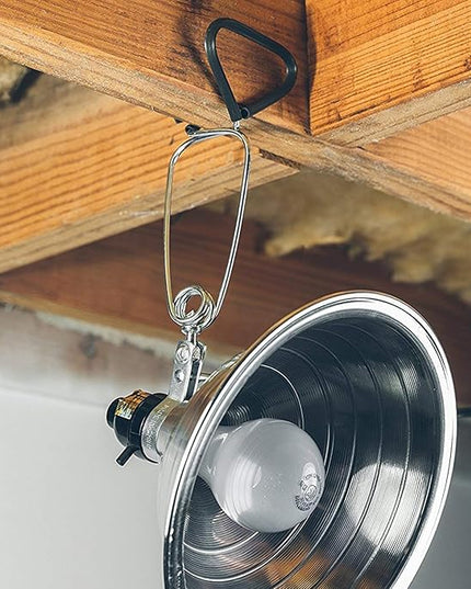 Simple Deluxe Clamp Lamp Light Socket with 8.5 Inch Aluminum Reflector, Suit for Max 150 Watt Lamp (No Bulb Included) with 18/2-Gauge 6 Feet Cord, Silver, 2 Pack - LeafyLoom