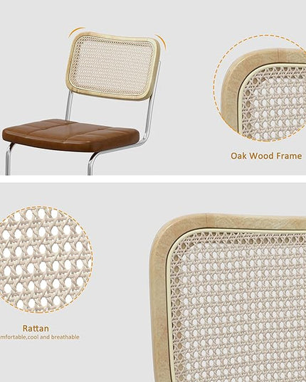 NicBex Haerin-SD-00286-LWJ Dining Chairs, 19.1"x20.1"x30.3", Brown - LeafyLoom