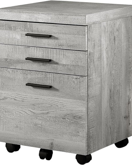 Monarch Specialties I 7401 File Cabinet, Rolling Mobile, Storage Drawers, Printer Stand, Office, Work, Laminate, Grey, Contemporary, Modern - LeafyLoom