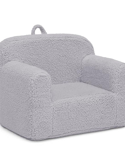 Delta Children Cozee Sherpa Chair, Grey - LeafyLoom