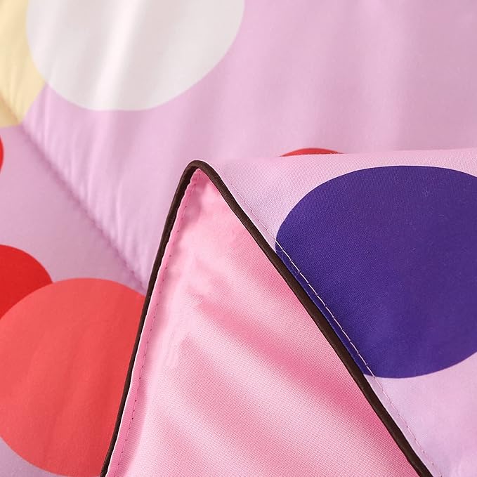 ENCOFT Pink Twin Comforter Set for Girls 3 Piece Colorful Bubbles Bedding Set Color Comfortable and Breathable for Teens and Adults All season with 1 Comforter and 2 Pillowcases - LeafyLoom