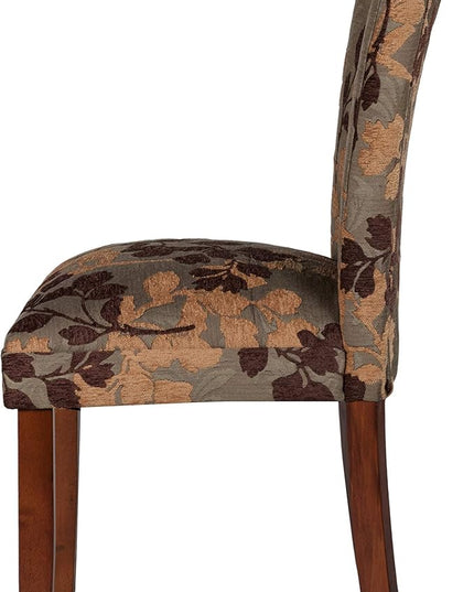 Homepop Home Decor | K1136-F975 | Classic Upholstered Parsons Dining Chair | Single Accent Dining Chair, Brown Woven - LeafyLoom