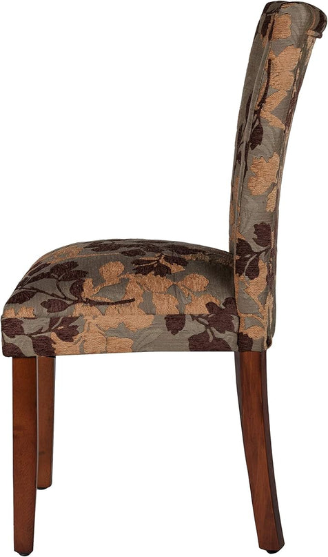 Homepop Home Decor | K1136-F975 | Classic Upholstered Parsons Dining Chair | Single Accent Dining Chair, Brown Woven - LeafyLoom