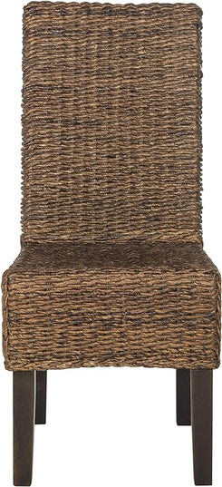 Safavieh Home Collection Avita Brown Wicker 18-inch Dining Chair (Set of 2) - LeafyLoom