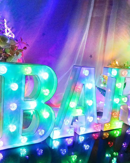 Decorative Led Light Up Number, Light Up Number Sign for Night Light Wedding Birthday Party Christmas Home Bar Decoration Number-(Number 4) - LeafyLoom