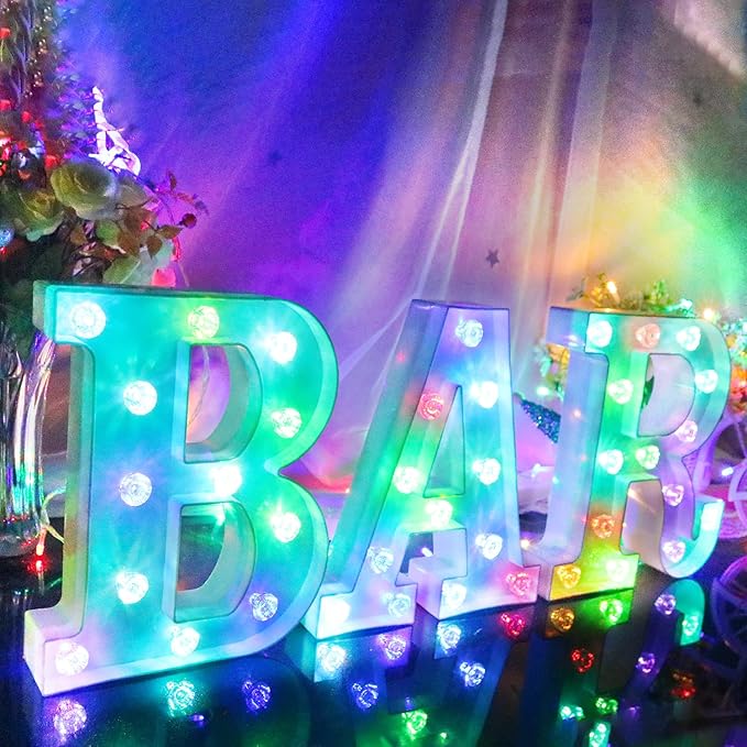Decorative Led Light Up Number, Light Up Number Sign for Night Light Wedding Birthday Party Christmas Home Bar Decoration Number-(Number 4) - LeafyLoom