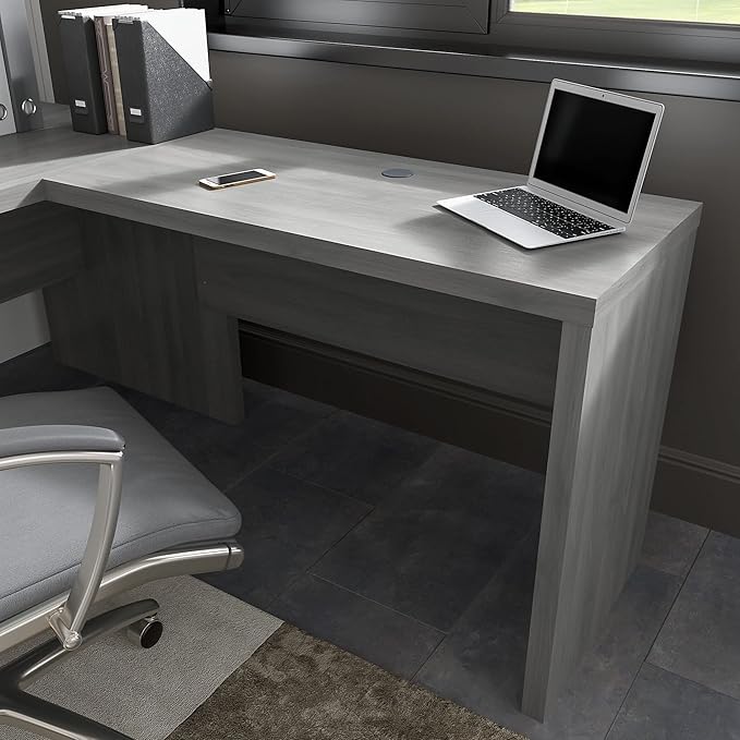Bush Business Furniture Echo Desk Return/Bridge, Modern Gray - LeafyLoom