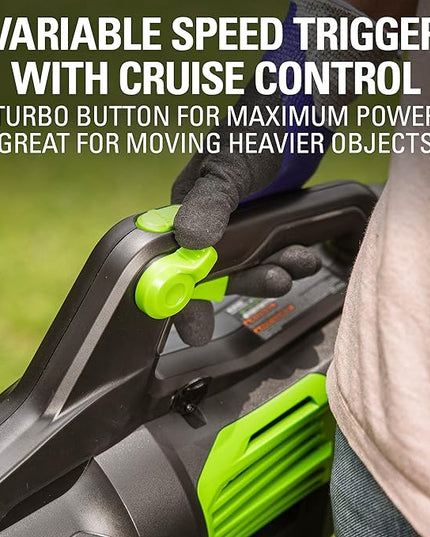 Greenworks 80V (170 MPH / 730 CFM / 75+ Compatible Tools) Cordless Brushless Axial Leaf Blower, Tool Only, 80 Volts - LeafyLoom