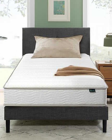 ZINUS 6 Inch Foam and Spring Hybrid Mattress [New Version], Narrow Twin, Fiberglass free, Medium Firmness, Durable Support, Certified Safe Foams & Fabric, Mattress in A Box - LeafyLoom