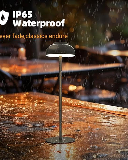 1 Pack Cordless Table Lamp Rechargeable,Small Battery Operated Lamp,Portable Wireless Led Table Lamp for Outdoor Patio Home Restaurant Dinner Bar Living Room Bedroom Bedside,Black - LeafyLoom