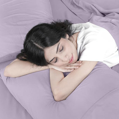 Utopia Bedding Twin Bed Sheets Set - 3 Piece Bedding - Brushed Microfiber - Shrinkage and Fade Resistant - Easy Care (Twin, Lavender) - LeafyLoom