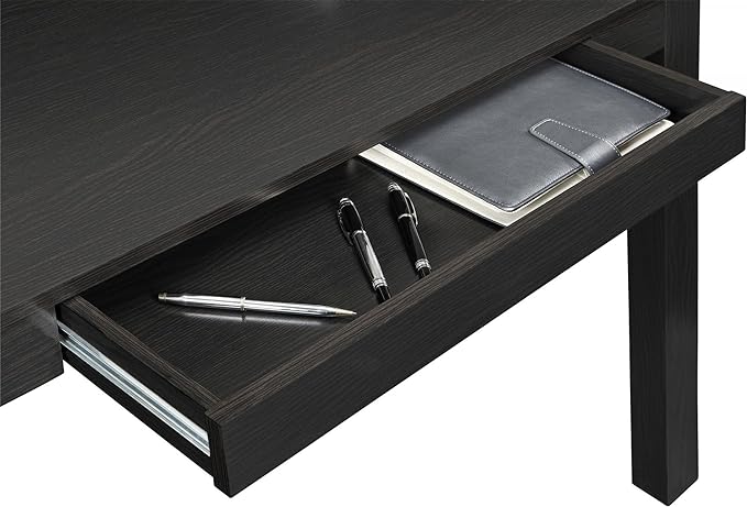 Ameriwood Home Parsons Computer Desk with Drawer, Espresso - LeafyLoom