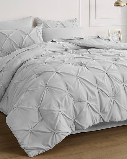 Bedsure Full Size Comforter Sets - Bedding Sets Full 7 Pieces, Bed in a Bag Green Bed Sets with Comforter, Sheets, Pillowcases & Shams, Adult & Kids Bedding - LeafyLoom