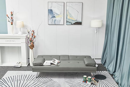 NicBex Rose-SF-00543-DX Sofas, 67" W x 31" D x 33" H, Grey - LeafyLoom