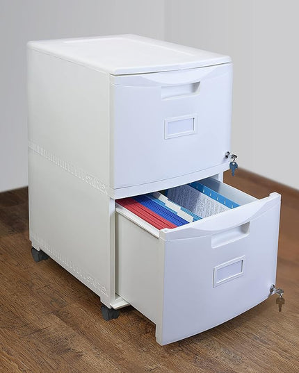 Storex 61316U01C File Cabinet, 1-Pack, White - LeafyLoom