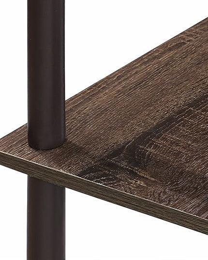 Furinno Turn-N-Tube 3-Tier Compact Multipurpose Shelf Display Rack, Walnut/Brown - LeafyLoom