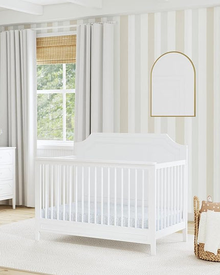 DaVinci Chloe Regency 4-in-1 Convertible Crib in White Greenguard Gold Certified - LeafyLoom