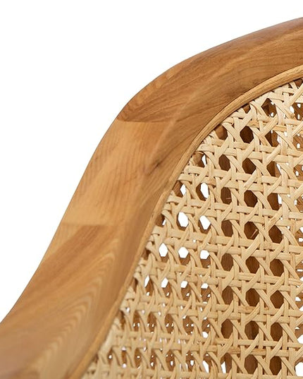 Safavieh Couture Home Collection Rogue Natural Rattan Living Room Dining Accent Chair (Fully Assembled) SFV4106B - LeafyLoom