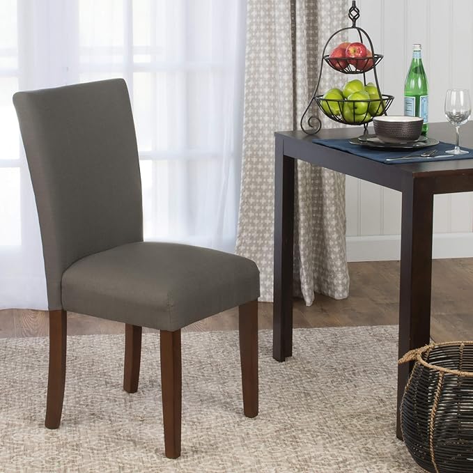HomePop Parsons Classic Upholstered Accent Dining Chair, Single Pack, Brown - LeafyLoom