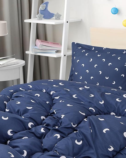 Utopia Bedding All Season Moon Comforter Set with 2 Pillow Cases, 3 Piece Soft Brushed Microfiber Kids Bedding Set for Boys/Girls, Machine Washable (Twin) - LeafyLoom
