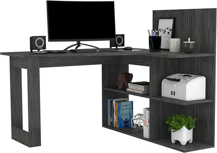 NicBex Kimberly-DW-00205-LWJ Home Office Desks, 51.7"x47.2"x43.3", Gray-1 - LeafyLoom