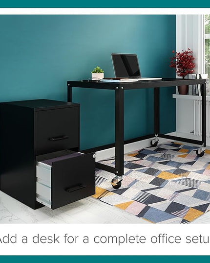 Lorell 14341 18 Deep 2-Drawer File Cabinet, Black - LeafyLoom