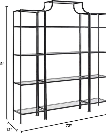 Crosley Furniture Aimee 3-Piece Etagere Bookcase Set, Oil-Rubbed Bronze - LeafyLoom
