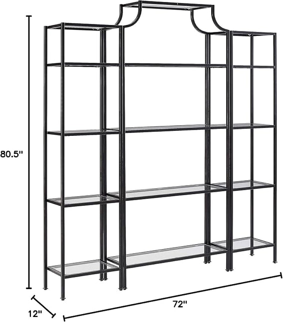 Crosley Furniture Aimee 3-Piece Etagere Bookcase Set, Oil-Rubbed Bronze - LeafyLoom