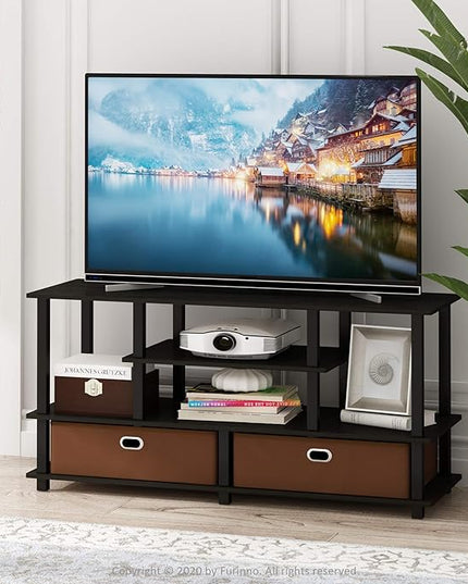 Furinno JAYA TV Stand for up to 50-Inch TV, 55 Inch - LeafyLoom