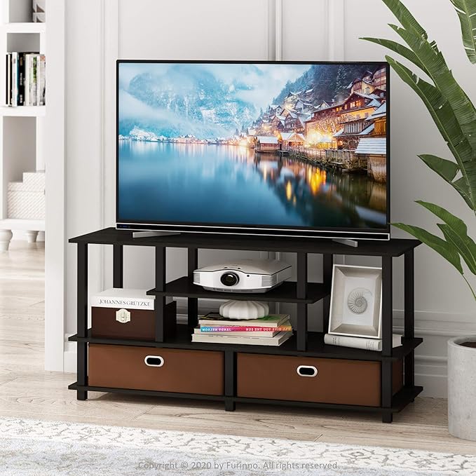 Furinno JAYA TV Stand for up to 50-Inch TV, 55 Inch - LeafyLoom