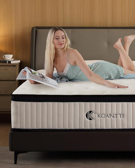 Queen Mattress,12 Inch Queen Size Mattresses Memory Foam Hybrid White Mattress in a Box,with Provide Support and Improve Sleep Mattresses,Medium Firm,CertiPUR-US. - LeafyLoom