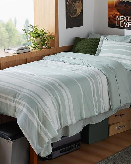Bedsure Twin XL Comforter Set with Sheets - 5 Pieces Twin XL Bedding Sets, Twin XL Bed in a Bag with Comforter, Sheets, Pillowcase & Sham - LeafyLoom