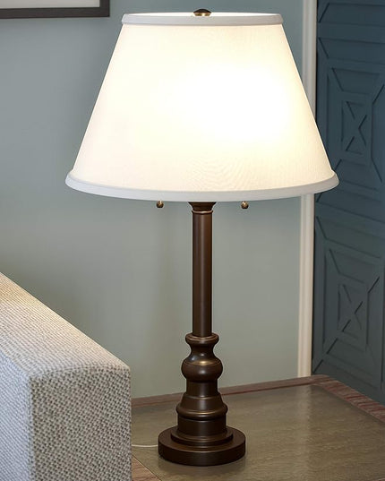 Kenroy Home 30437BRZ Spyglass Table Lamp with Bronze Finish, Classic Style, 30.5" Height, 17" Width, 17" Depth - LeafyLoom