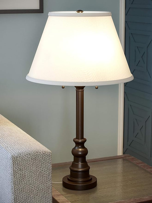 Kenroy Home 30437BRZ Spyglass Table Lamp with Bronze Finish, Classic Style, 30.5" Height, 17" Width, 17" Depth - LeafyLoom