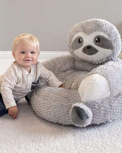 Trend Lab Sloth Toddler Chair Plush Character Kids Chair Comfy Furniture Pillow Chair for Boys and Girls, 21 x 19 x 19 inches - LeafyLoom