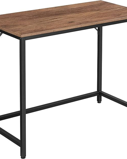 VASAGLE Computer Desk, Gaming Desk, Home Office Desk, for Small Spaces, 19.7 x 39.4 x 29.5 Inches, Industrial Style, Metal Frame, Hazelnut Brown and Black ULWD041B03V1 - LeafyLoom