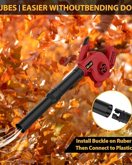 Cordless Leaf Blower for Milwaukee M18 Battery, 2-in-1 Handle Electric Blower + Vacuum Cleaner, 6 Variable Speed Up to 180MPH, Electric Jobsite Air Blower with Brushless Motor (Battery Not Included) - LeafyLoom