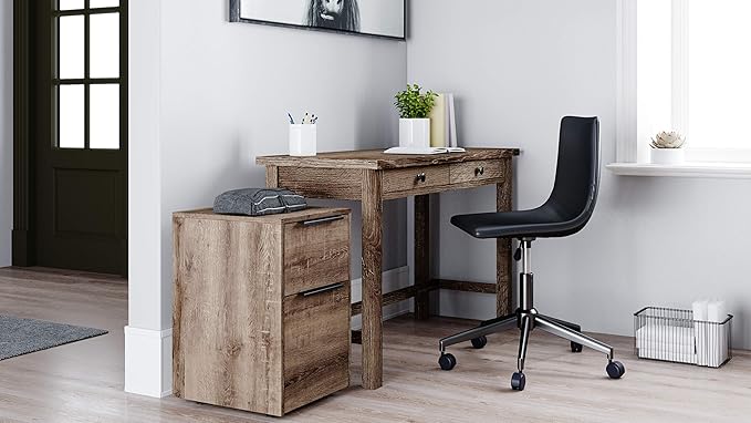 Signature Design by Ashley Arlenbry Farmhouse 47" Home Office Desk, Weathered Oak Gray - LeafyLoom