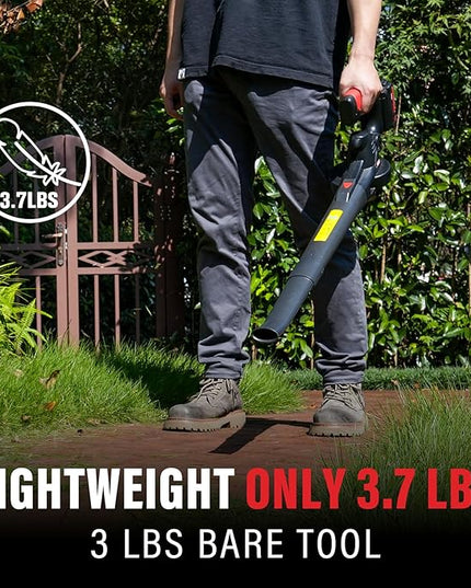 MZK Cordless Leaf Blower,20V Battery Powered Leaf Blower for Lawn Care, Electric Lightweight Mini Leaf Blower(Battery & Charger Included) - LeafyLoom