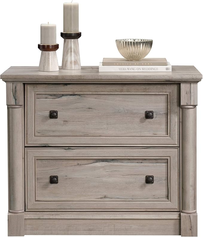 Sauder Palladia Lateral File, L: 36.81" x W: 22.01" x H: 29.61", Split Oak finish - LeafyLoom