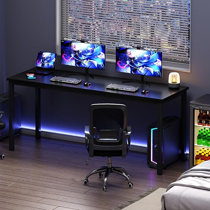 Need Large Computer Desk 70.8 x 23.6 inches Conference Table Large Office Desk Writing Table Workstation for Home Office,Black 10FJGSAC3-180BK-60-ND - LeafyLoom