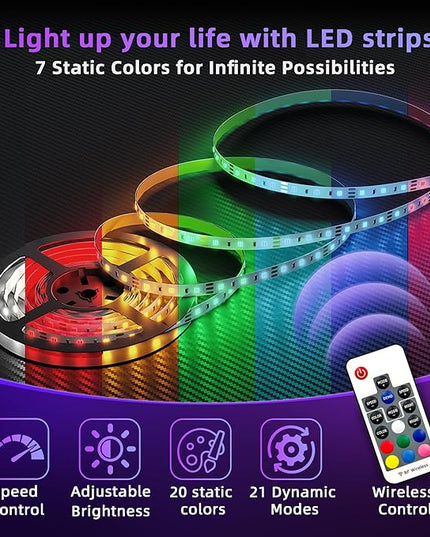 L Shaped Gaming Desk with Power Outlets, 47 Inch Computer Desk with LED Lights and Reversible Shelves, Corner Desk Work Desk for Home Office Bedroom, Black - LeafyLoom