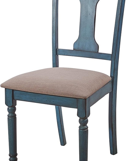Powell Furniture Willow, Teal Blue, Set of 2 Side Chair, - LeafyLoom