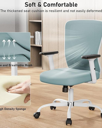 Office Chair, Ergonomic Desk Chair with Adjustable High Back, Breathable Mesh Computer Chair with Adjustable Armrests, Rolling Swivel Comfy Task Chairs, Executive Chair for Home Office - LeafyLoom