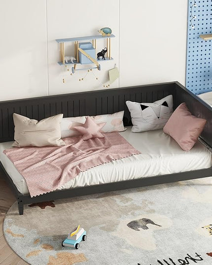 Bellemave Twin Size Wood Daybed, Wood DayBed Sofa Bed Frame for Living Room Bedroom,Solid Wood Daybed Twin Size Sofa Bed Frame with Wood Slat Support,No Box Spring Needed,Espresso - LeafyLoom