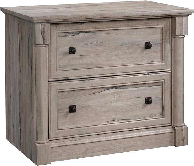 Sauder Palladia Lateral File, L: 36.81" x W: 22.01" x H: 29.61", Split Oak finish - LeafyLoom