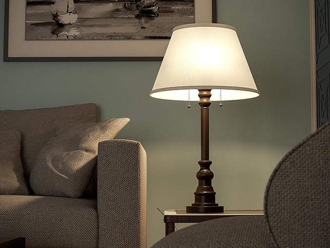 Kenroy Home 30437BRZ Spyglass Table Lamp with Bronze Finish, Classic Style, 30.5" Height, 17" Width, 17" Depth - LeafyLoom