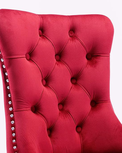 NicBex Haerin-SD-00102-LWJ Dining Chairs, 25.5"x19.7"x37.4", Burgundy - LeafyLoom