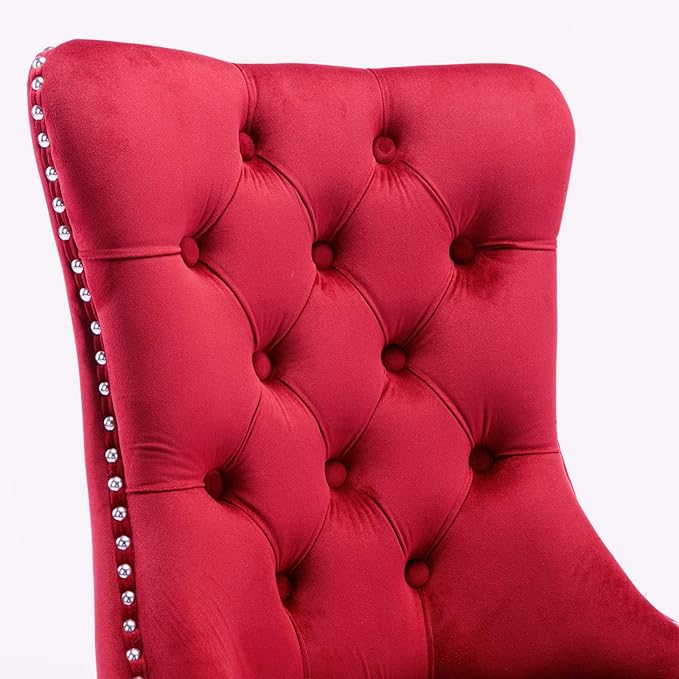 NicBex Haerin-SD-00102-LWJ Dining Chairs, 25.5"x19.7"x37.4", Burgundy - LeafyLoom