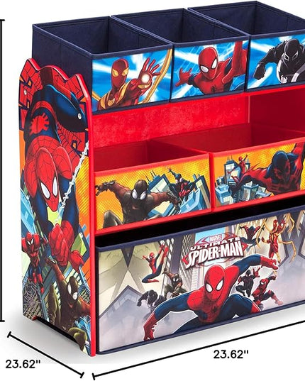 Delta Children Multi-Bin Toy Organizer, Marvel Spider Man - LeafyLoom